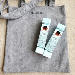 NEW Philosophy ❄️ 2 SNOW ANGEL Shampoo SHOWER GEL and Bubble Bath with Tote Bag